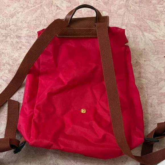 Red longchamp backpack - Picture 4 of 5